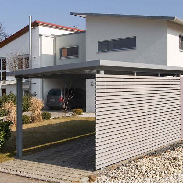 Carport mit Sichtschutz